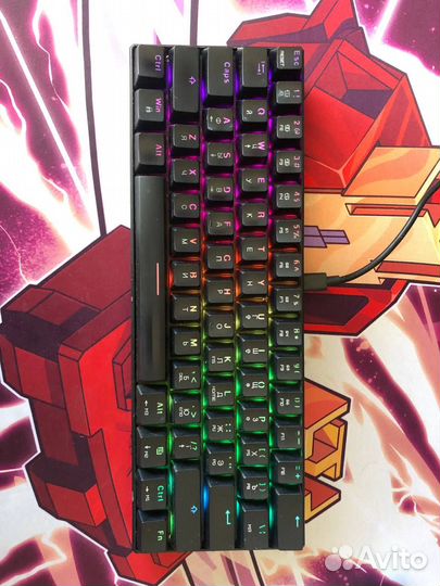 Механическая Клавиатура Motospeed CK61 Red Switch