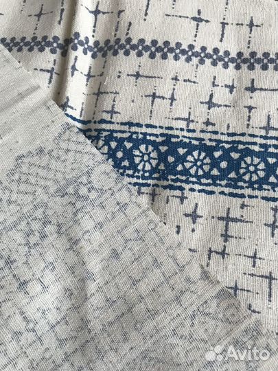 Винтажный лен, льняная ткань СССР, 2 отреза