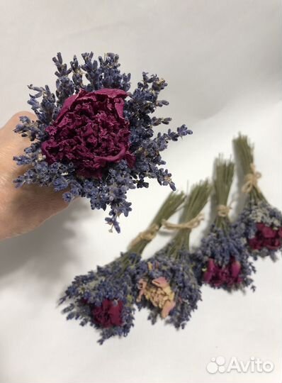 Сухоцветы букет лаванда