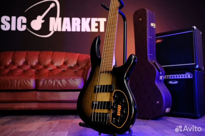 Бас гитара 5 струн + Комбик (Комплект)