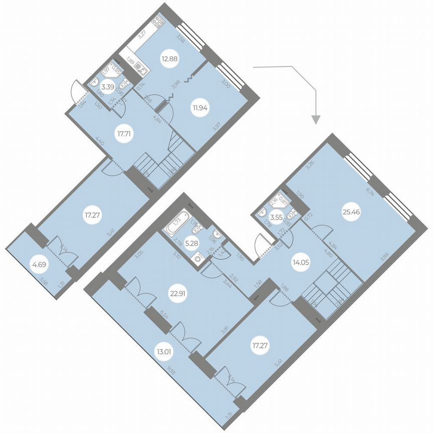 4-к. квартира, 160 м², 19/20 эт.