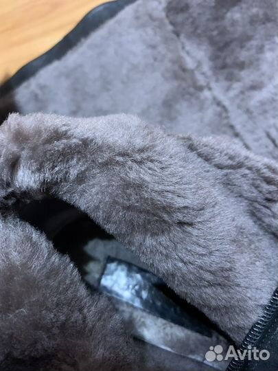 Сапоги 40, замша и мех натуральные