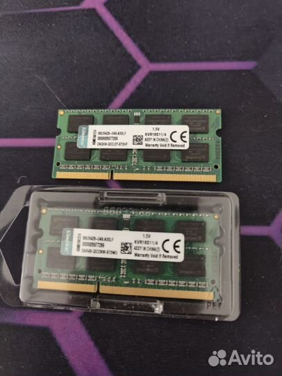 Озу Kingston DDR3 sodimm 4gb x 2