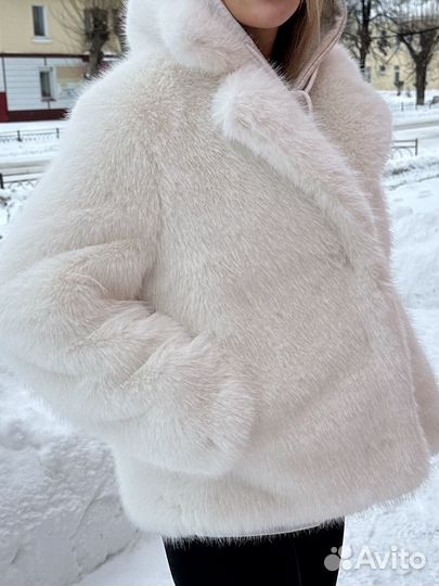 Шуба из эко меха короткая