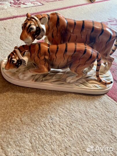 Статуэтка «два тигра» Хертвиг Hertwig & Co 1942г