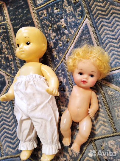 Резиновая игрушка, погремушка и пупс СССР