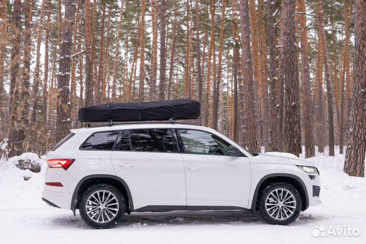 Автобокс на крышу (тканевый) на П-скобах «ArmBox 3