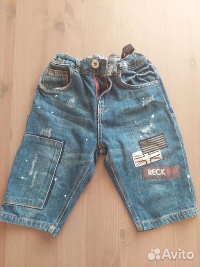 Джинсовые шорты zara 128