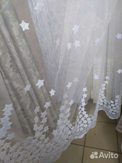 Шторы тюль, штапель,ткани