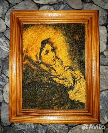 Картина - пано из янтаря