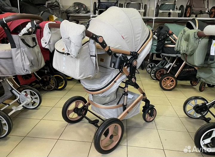 Коляска эко-кожа