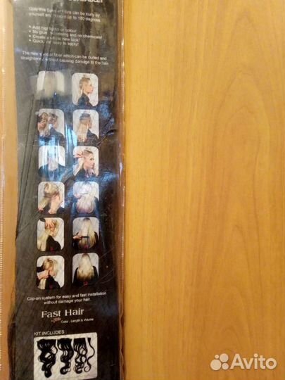 Волосы на заколках русые