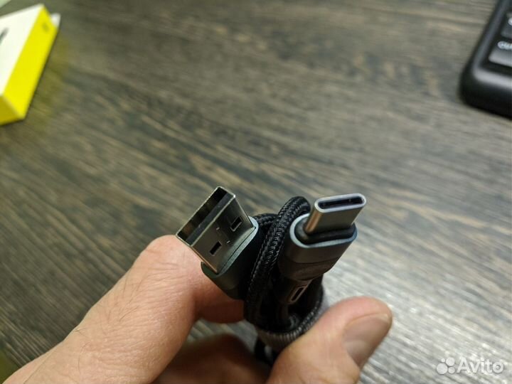 Кабель (USB-A - Type-C) 1м. в оплётке. Новый