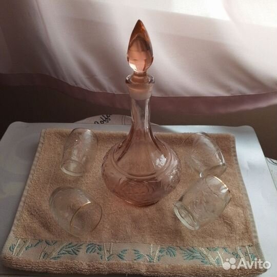Графин СССР цветное стекло