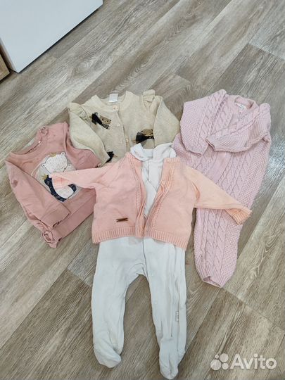 Большой пакет вещей на девочку 56-74