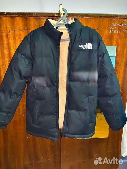 Куртка the north face двухсторонняя барашек