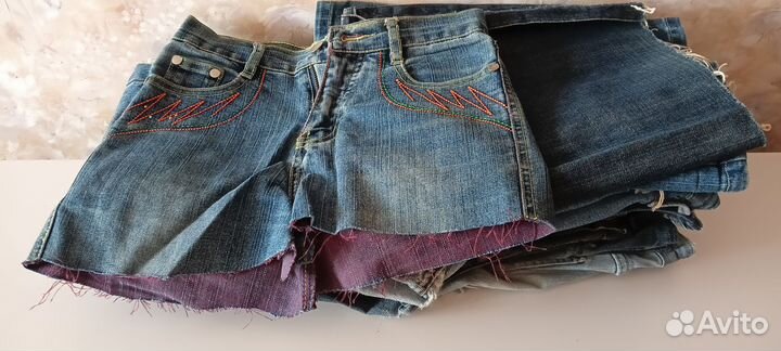 Джинсы женские бу для рукоделия и творчества 7.8