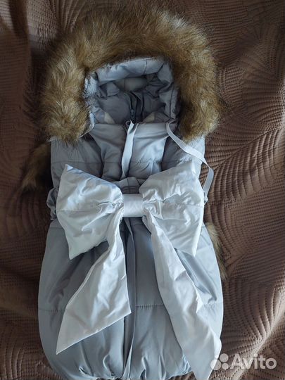 Конверт на выписку и в коляску зимний