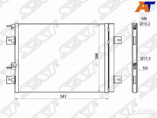 Радиатор кондиционера dacia sandero