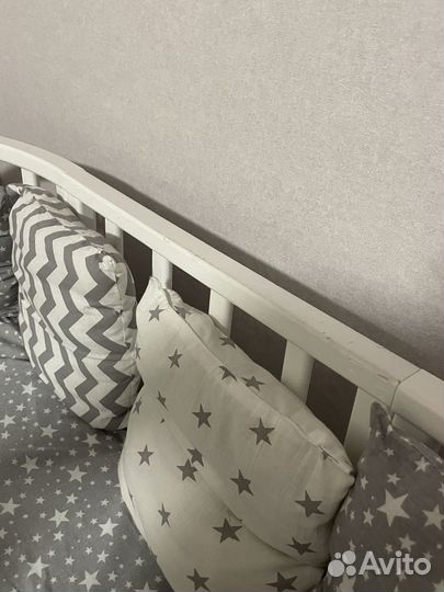 Детская кроватка трансформер круглая