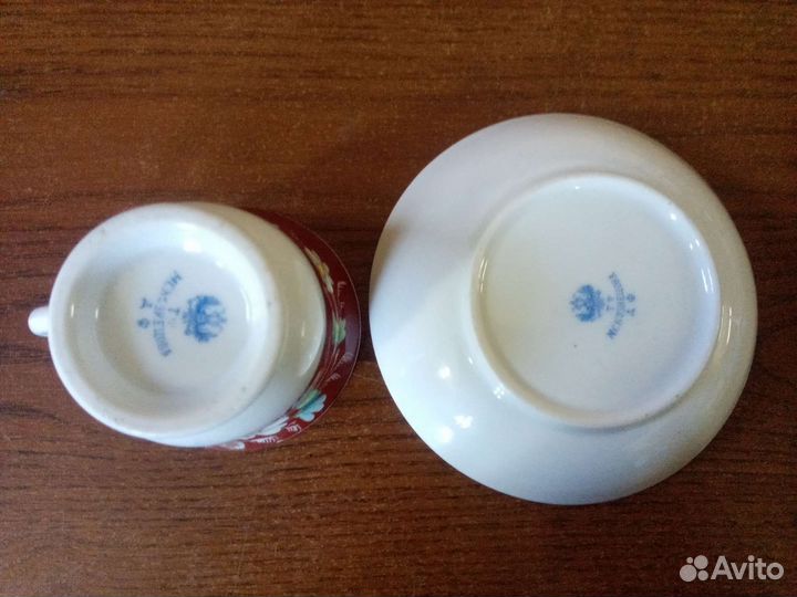 Чайная пара Кузнецов оригинал царская Россия