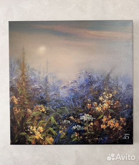 Интерьерная картина маслом 60-60см. Принт