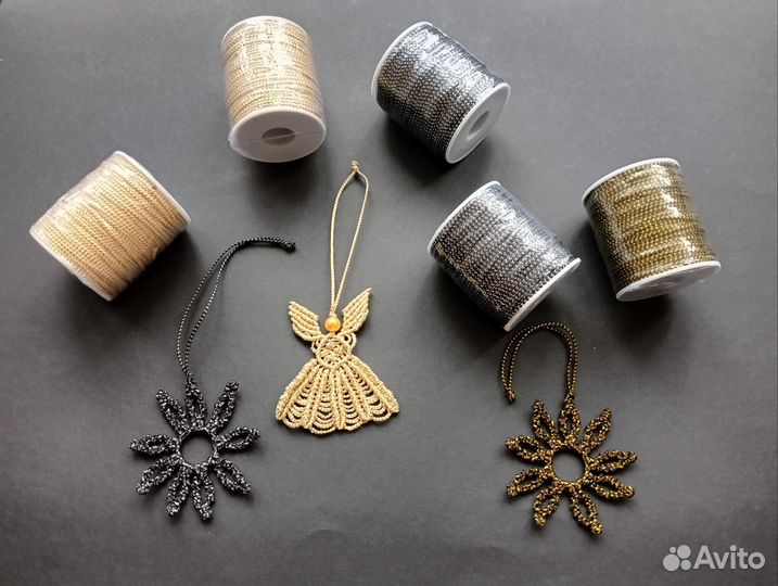 Шнур с люрексом для рукоделия, 1 мм