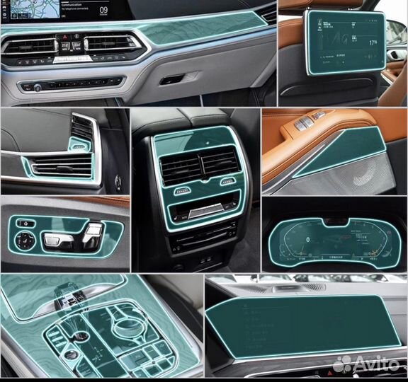 Коммлект защитной пленки для салона автомобиля