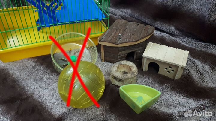 Клетка для мелких грызунов+ 2 дома