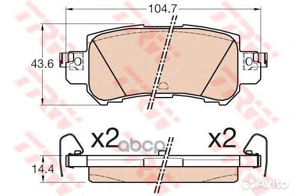 GDB3539 колодки дисковые задние Mazda CX-5 2.0