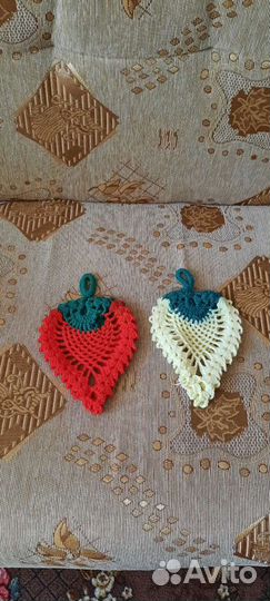 Салфетки ручной вязки вышивка