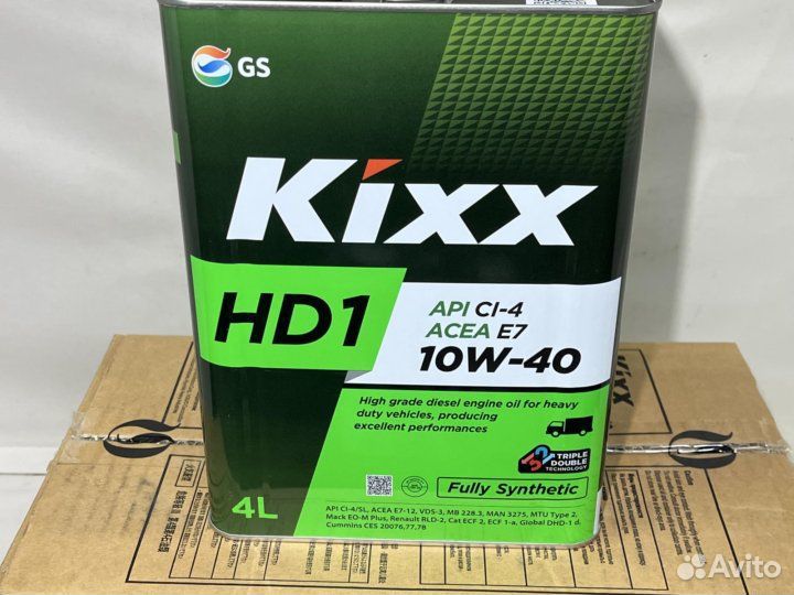 Kixx HD1 10W40 CI-4 SL E7 4л (4шт)