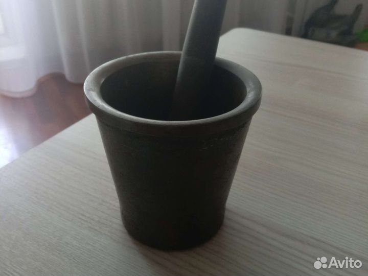 Ступа старинная с пестиком, чугунная