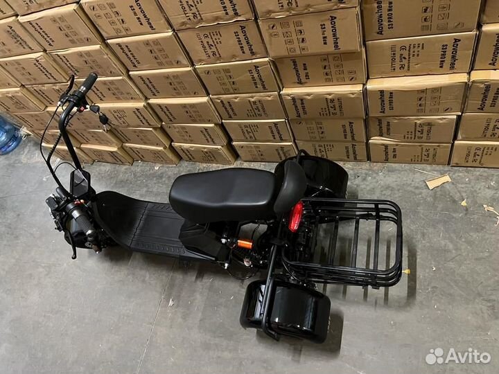 Электроскутер citycoco mini трехколесный оригинал