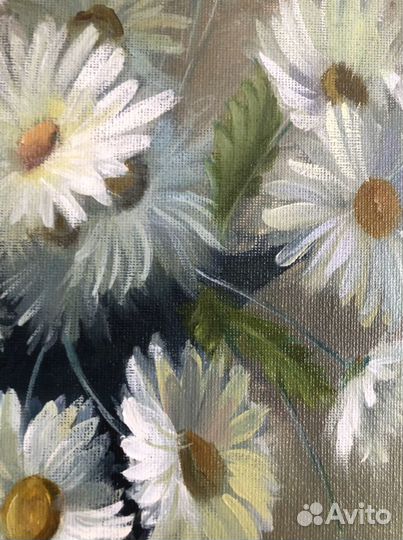 Картина маслом Ромашки
