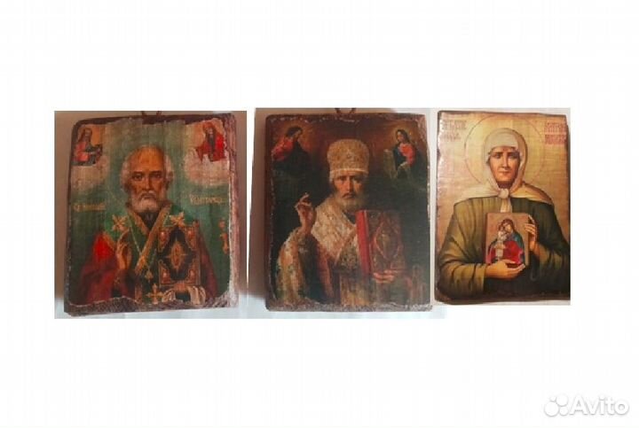 Иконы свт Николая Чудотворца и Матроны Московской