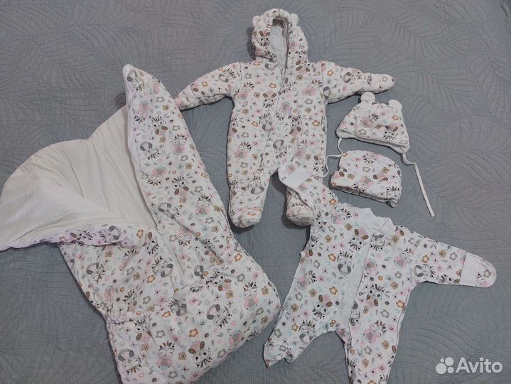 Комплект на выписку для девочки зима