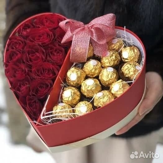 Сердце из цветов 067