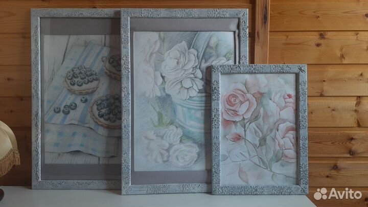 Рисунок карандашом в раме