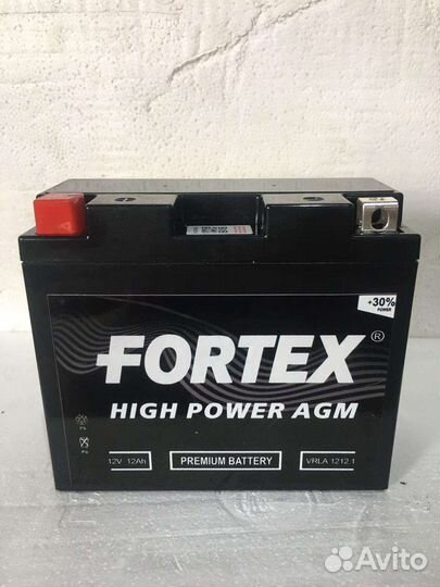 Акб Мото 12В 12А п.п. Fortex AGM ток125 150х70х130