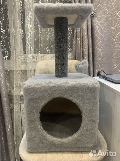 Домик для кошек с когтеточкой