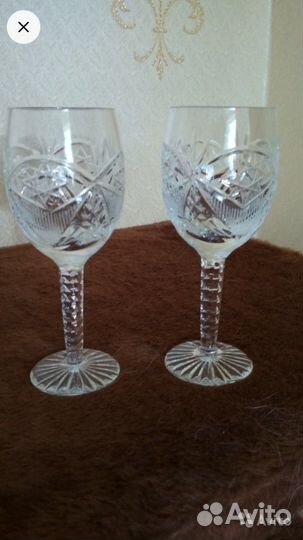Фужеры 2 шт хрусталь СССР