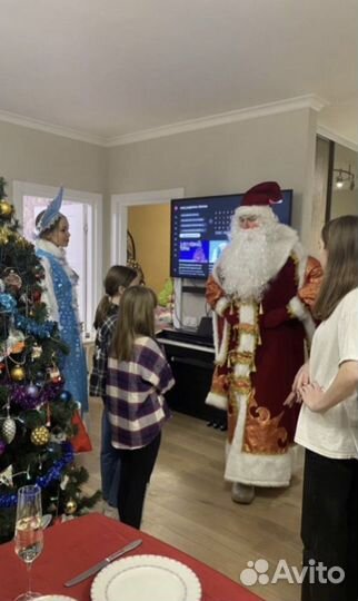 Настоящие Дед мороз и снегурочка на дом,сад,школ