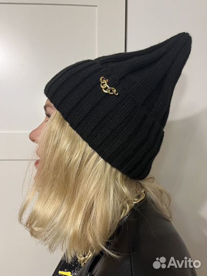 Шапка бини женская с цепью