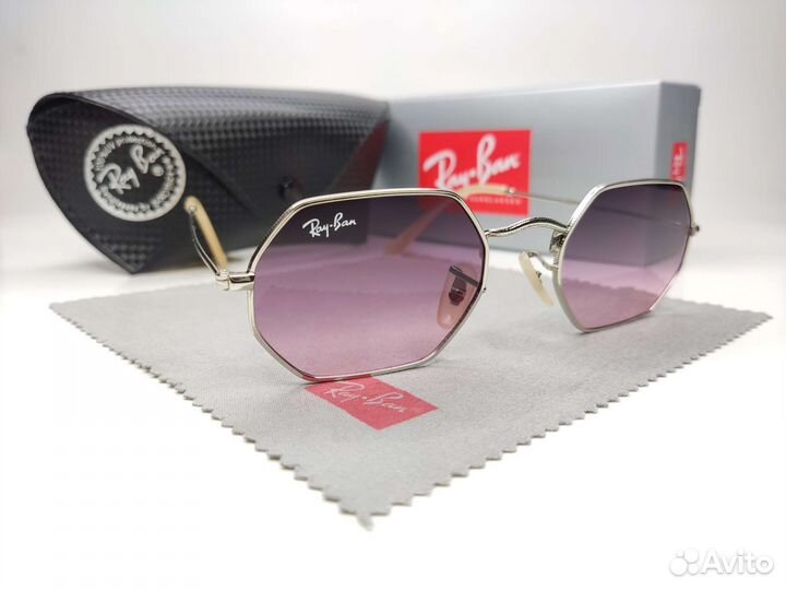 Очки Ray Ban Octagonal 3556 Сиреневый Градиент