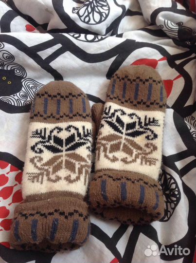 Варежки утеплённые