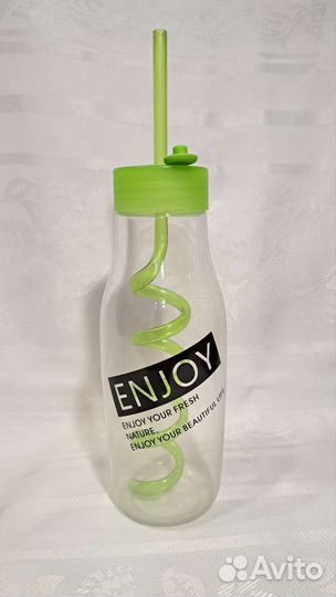 Бутылка для воды с трубочкой 0,5 л