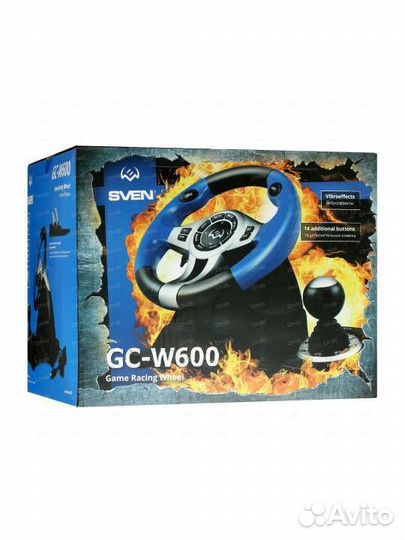 Руль sven GC-W600 синий