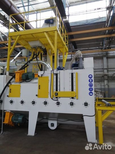 Дробеметная установка проходного типа