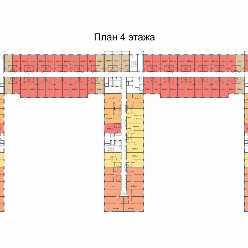 3-к. апартаменты, 61,7 м², 11/24 эт.